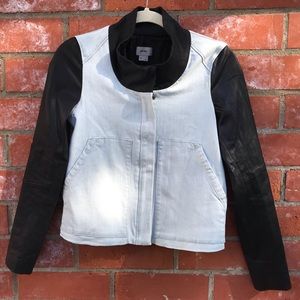 Helmut Lang arctic wash cotton moto biker jacket